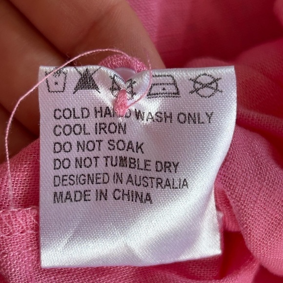 NWT Hello Molly size XL STYLE ME YOUR WAY SHIRT DRESS PINK Linen blend balloon - Picture 14 of 16